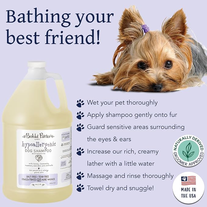 Bobbi Panter Hypoallergenic Dog Shampoo 1 Gal., Dye & Fragrance-Free, - Image 3