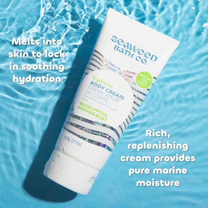 Seaweed Bath Co. Hydrate Body Cream, Eucalyptus Peppermint Scent, 6 Ounce - Image 8