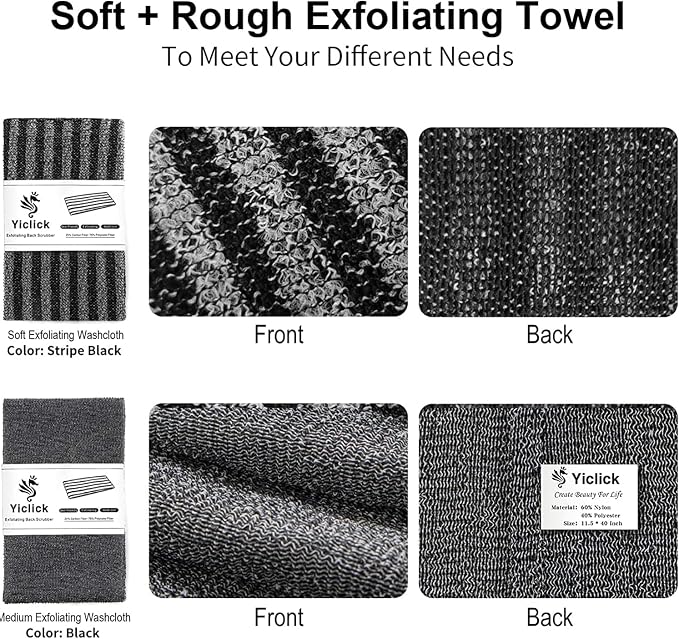 Yiclick Exfoliating Body Scrubber, Back Scrubber - Image 2
