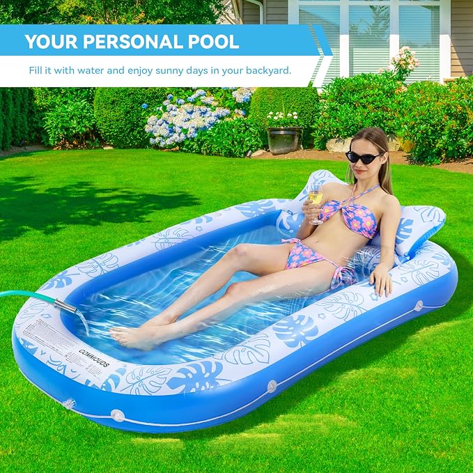 Inflatable Tanning Pool Lounger Float - Image 6