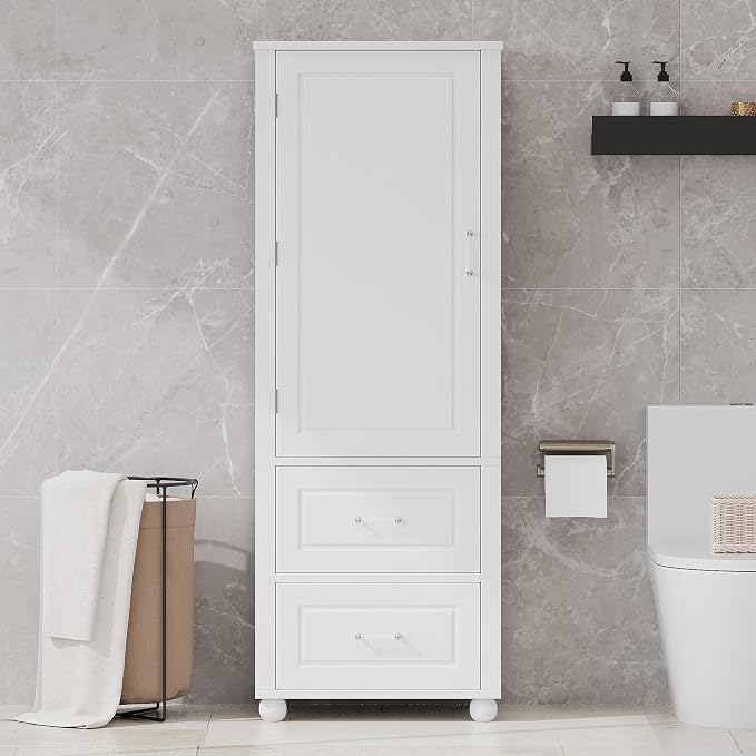Tall Bathroom Storage Cabinet by Merax