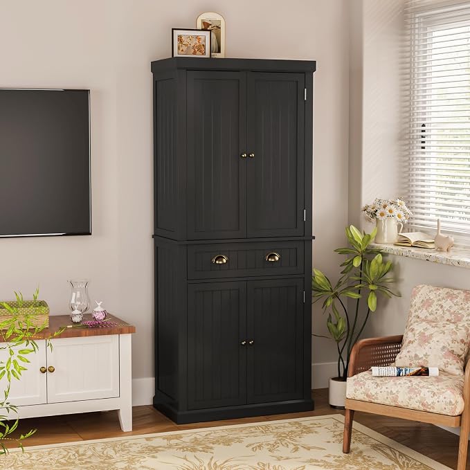 72" Kitchen Pantry, Tall Storage Cabinets - Image 8