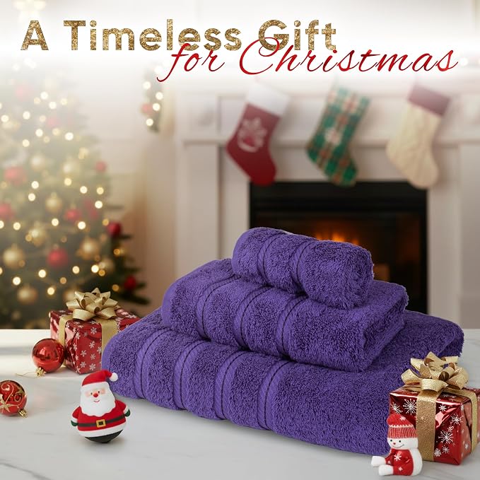American Soft Linen Premium 3 Piece Towel Set, 1 Bath Towel 1 Hand Towel 1 - Image 2