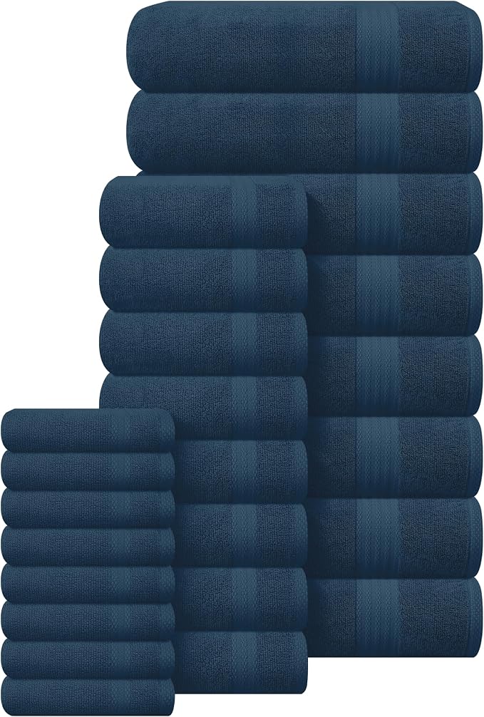 GLAMBURG Ultra Soft 24-Piece Towel Set - Image 3