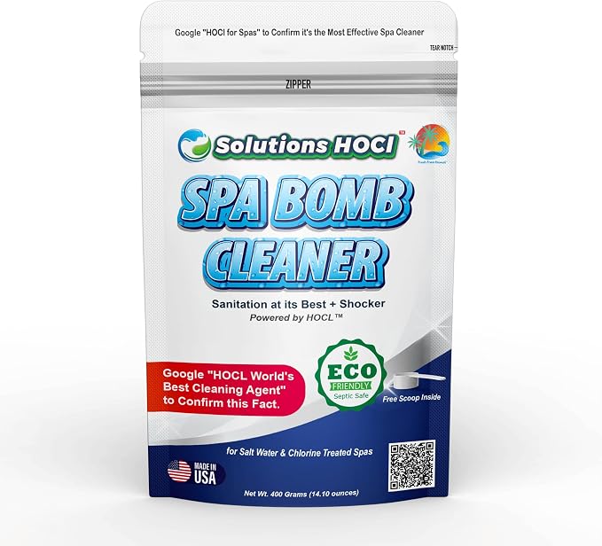 Spa, Hot Tub, Bathtubs & Whirlpools Cleaner by SolutionsHOCL-PowerCleaner