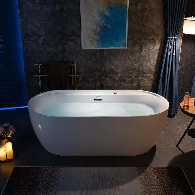 WOODBRIDGE 72" x 35-3/8" Whirlpool and Air Bath Heated Soaking Combination Tub - Image 16