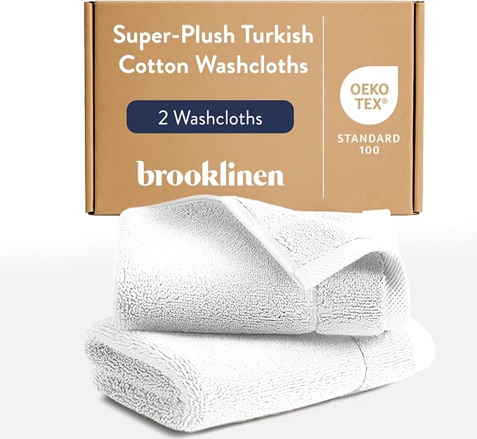 Brooklinen Super-Plush Turkish Cotton Washcloths by Brooklinen