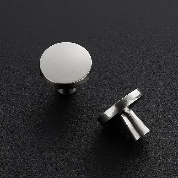 Ravinte 30 Pack Drawer Pulls 1-1/4 Inch Kitchen Cabinet Knobs Brushed Nickel - Image 2