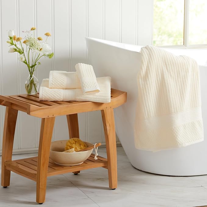 Springtree Home 100% Cotton Bath Towel Set | 6 Piece Set | Absorbent & - Image 5