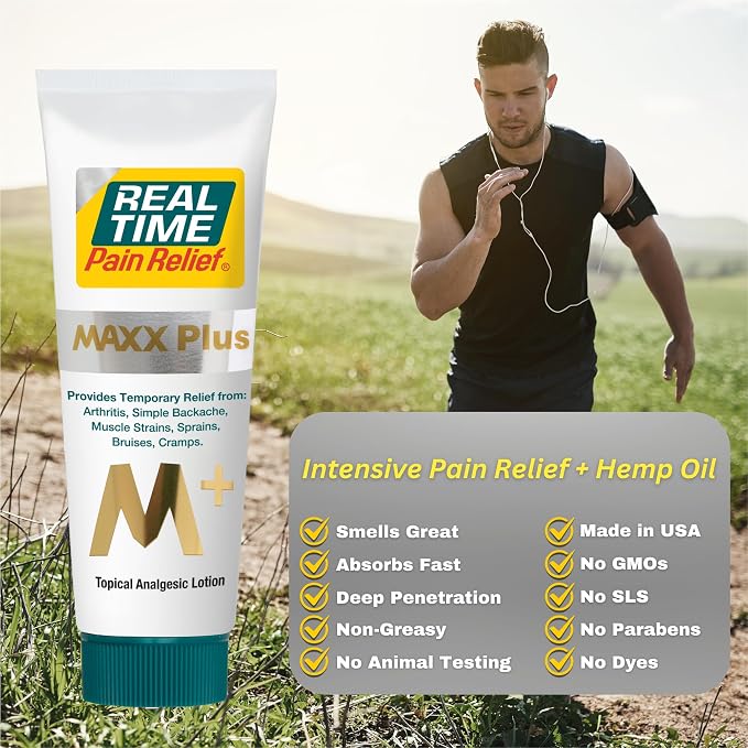 Real Time Pain Relief MAXX Plus - 7oz Tube | Intensive Formula - Image 3