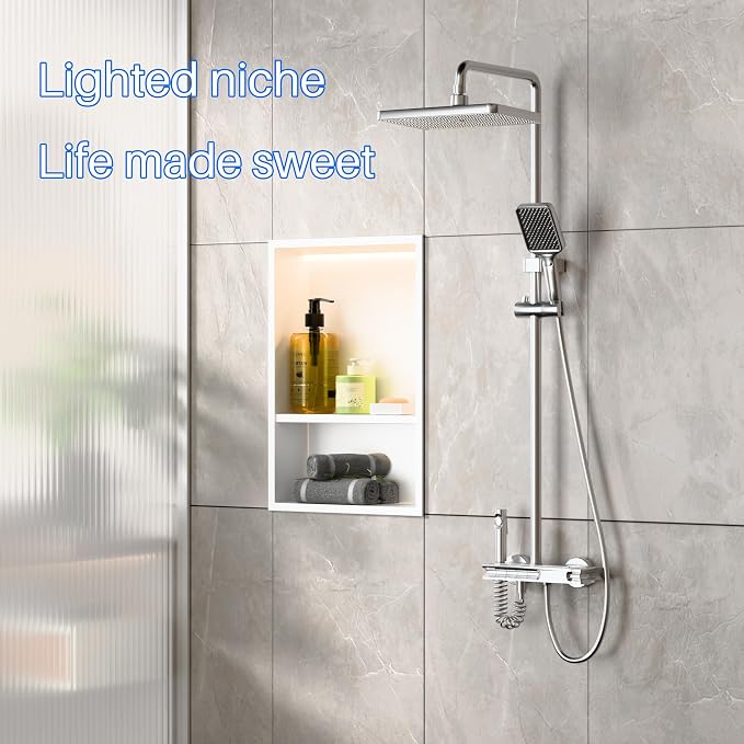 Lighted Shower Niche, Bathroom Wall Niche - Image 4