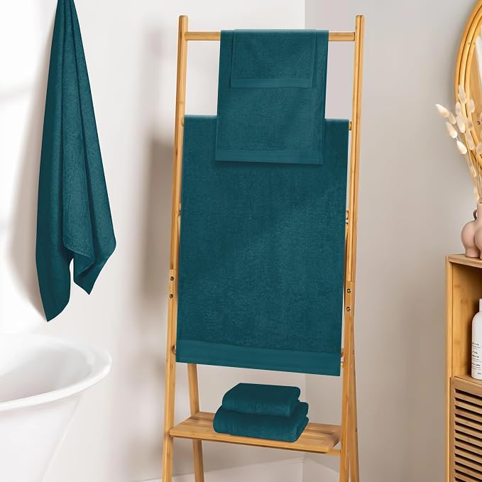 Ultra Soft 6 Pack Cotton Towel Set, Contains 2 Bath Towels 28x55 inch, 2 Hand - Image 3