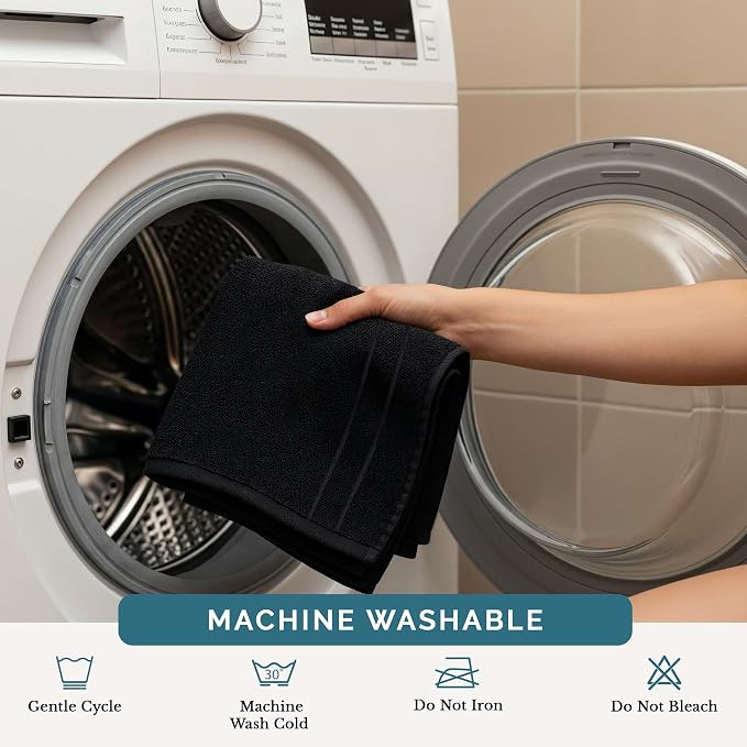 Casa Platino 100% Cotton Washcloths 6 Pack - Image 7