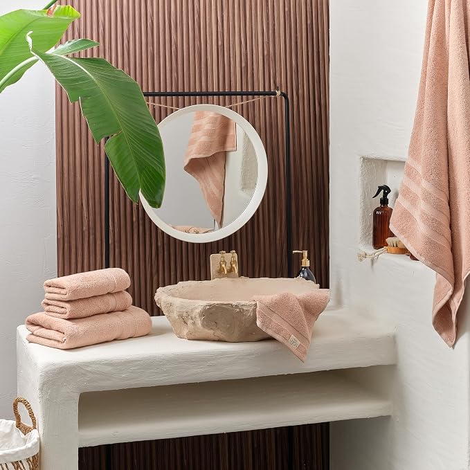 SOFE H&L | Olea Luxury Cotton Turkish Bath Towels Set of 4 Blush | Premium - Image 2