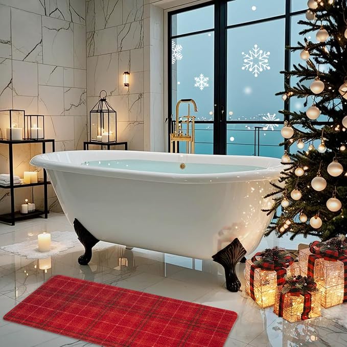 Christmas Non-Slip Bathtub Mat, Anti Slip Shower Mat, Fast Drying Bathtub Mats - Image 3