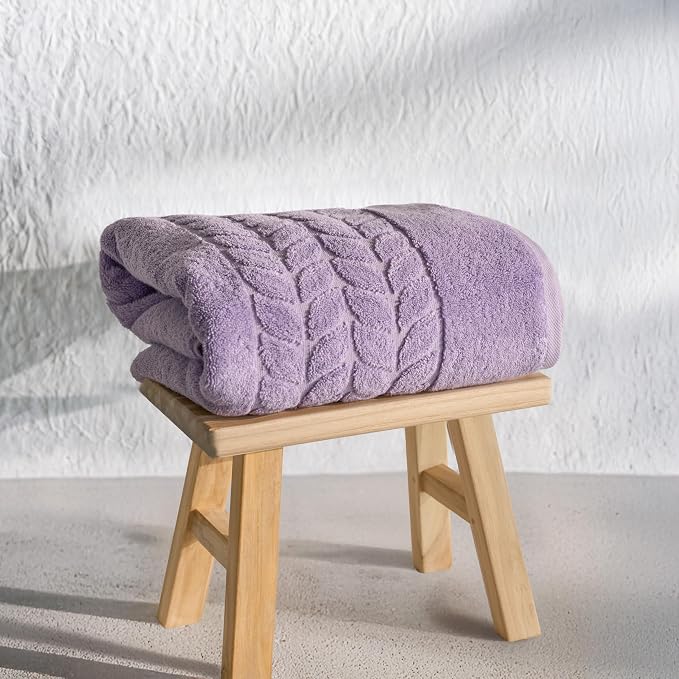 BAGNO MILANO Organic Turkish Cotton Bath Towels, Luxury Jacquard Collection - Image 9