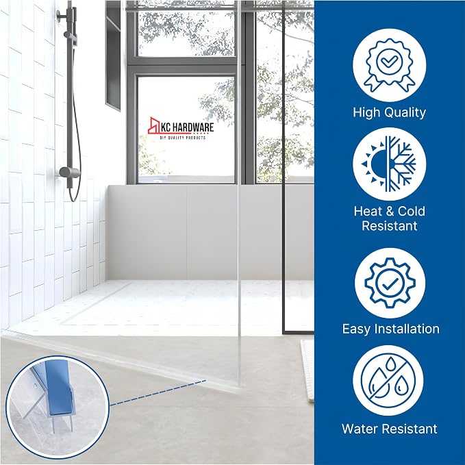 KC Hardware Frameless Shower Door Bottom Seal Strip - Image 5