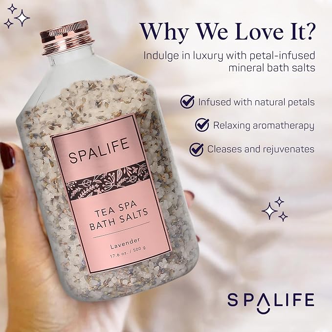 SpaLife Tea Spa Petal-Infused Effervescent Mineral Bath Salts - Image 7