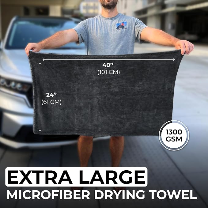 XL Car Drying Towel, 1300 GSM Professional Car Towel - Image 9