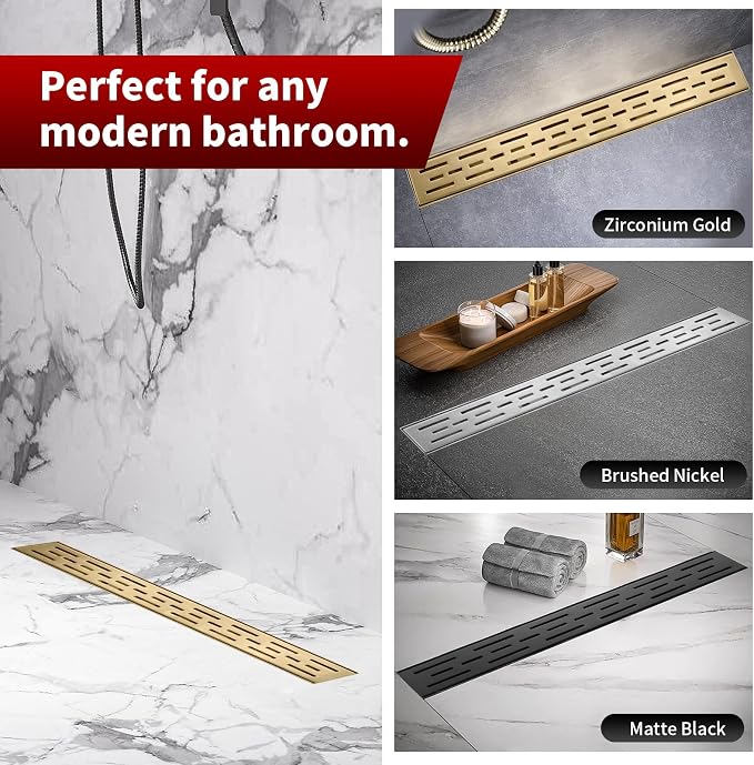 Sharp-tec Linear Shower Drain, 36 inch Shower Drain - Image 2
