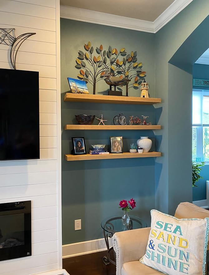 joelsantiques 48 Inch Wooden Floating Shelves - Image 2