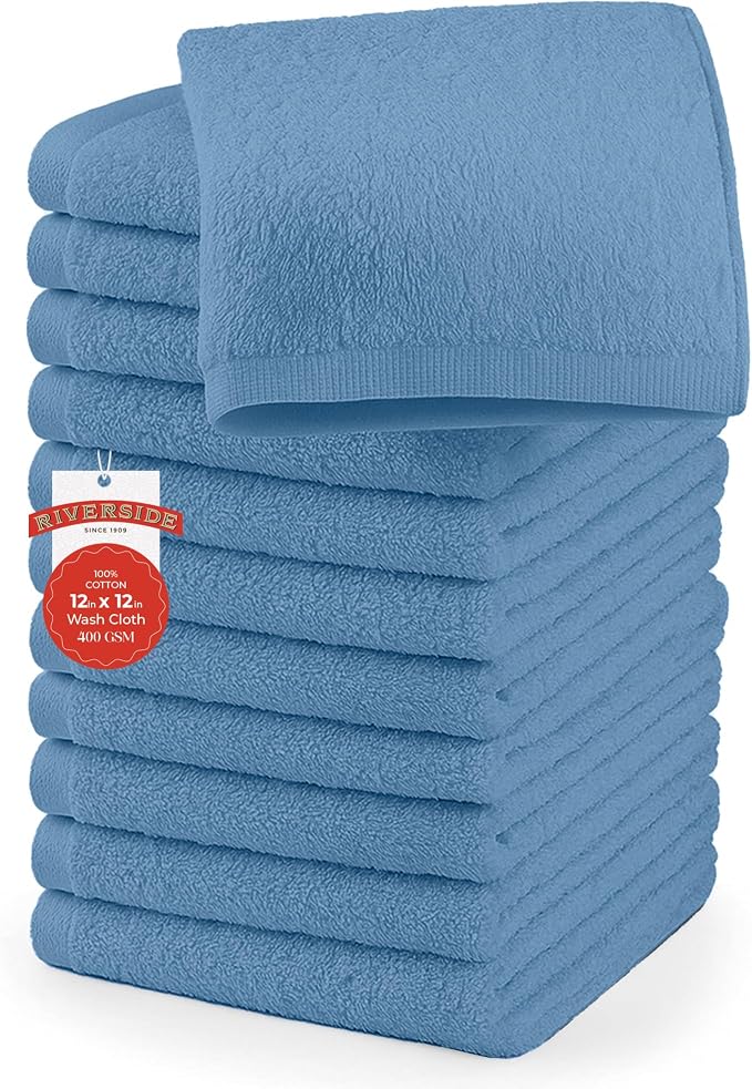 RIVERSIDE 12 Pack Washcloths by RIVERSIDE
