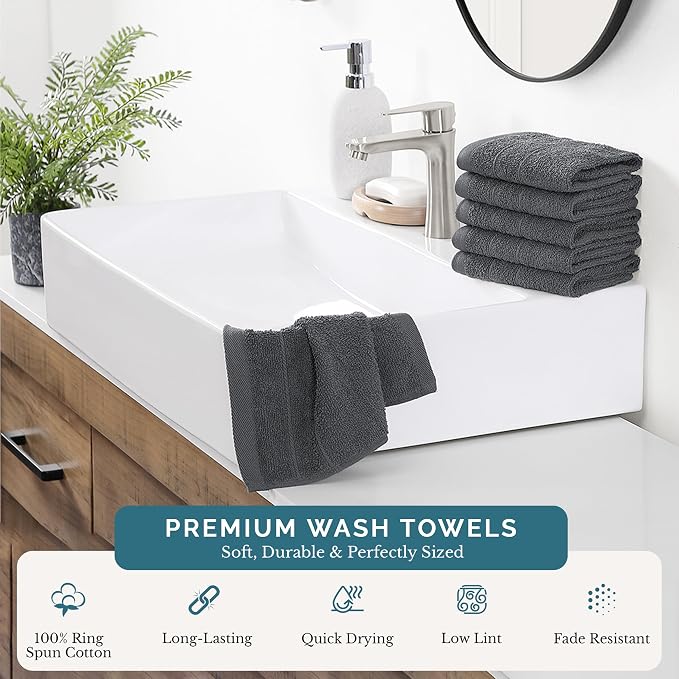 Casa Platino Wash Cloths Set of 6 - Image 2