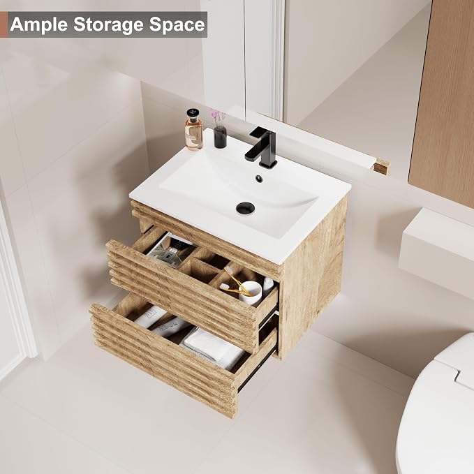 LUCKWIND 24" Floating Bathroom Vanity - Image 3