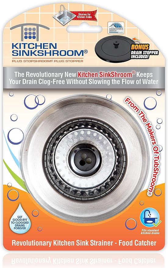 SinkShroom Revolutionary Clog-Free Sink Strainer Basket by TubShroom