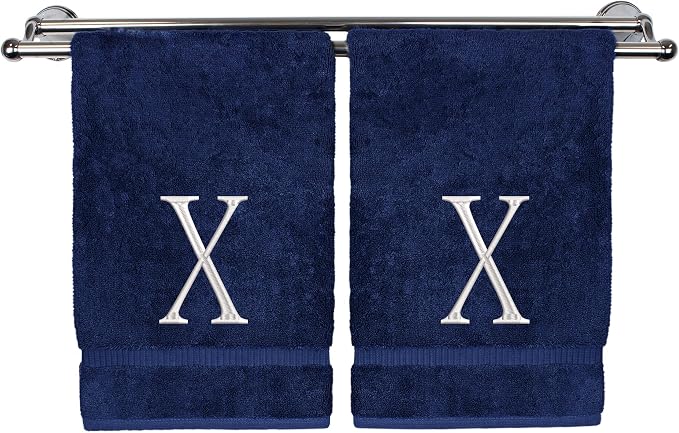 Monogrammed Hand Towel, Personalized Initial Gift, Extra Absorbent 100% Turkish by BareCotton