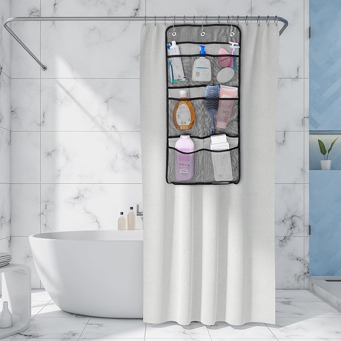 Upgrade 2 Pack Mesh Shower Caddy, 7 Pockets Hanging Shower Organizer - Image 3