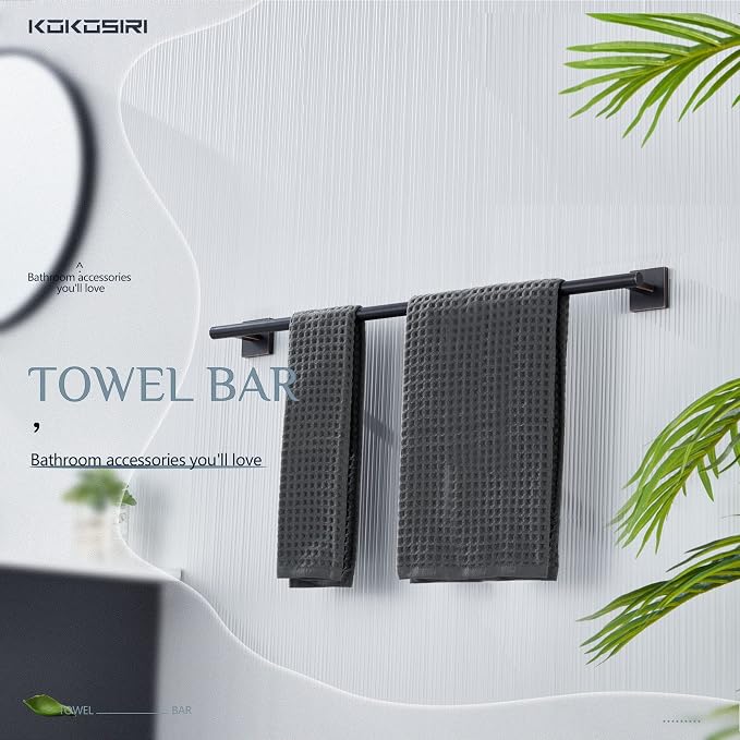 KOKOSIRI Bathroom Towel Bar 36'' Towel Holder - Image 4