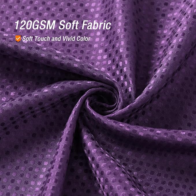 Gibelle Purple Shower Curtain, Waffle Weave Textured Fabric Shower Curtain - Image 2