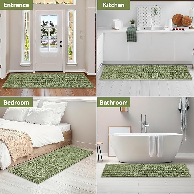 Bcoimo 70"×24" Chenille Bath Mat – Non-Slip - Image 7