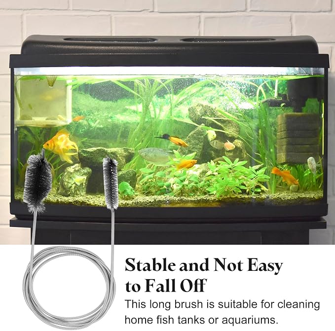 HARFINGTON 3pcs Flexible Long Drain Brush Straw Cleaner Set 78.74" Stainless - Image 4