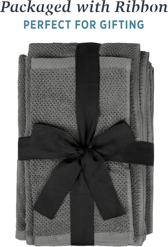 Welhome Franklin 100% Cotton Popcorn Textured Towel Set - Image 5