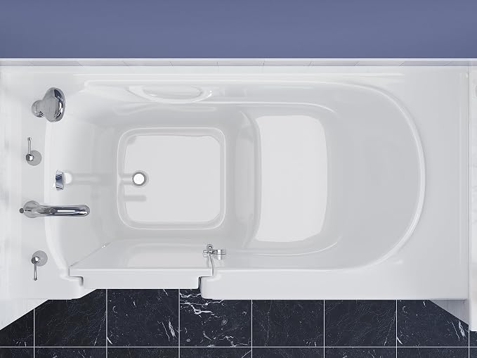 ANZZI Walk-In Soaking Tub 30x60 in Left Drain Quick Fill White – Deep - Image 4