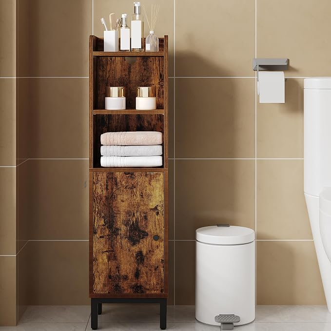 Bathroom Storage Cabinet, Small Corner Floor Cabinet by Hzuaneri