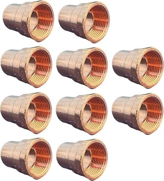 EZ-FLUID Plumbing 3/4" C X FIP LF Copper Female Adapter Pressure Copper Fittings by EZ-FLUIDPlumbingProducts