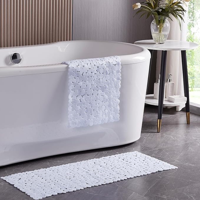 Bath Shower Mat Non Slip: Extra Large Pebble Bathtub mat - Image 3