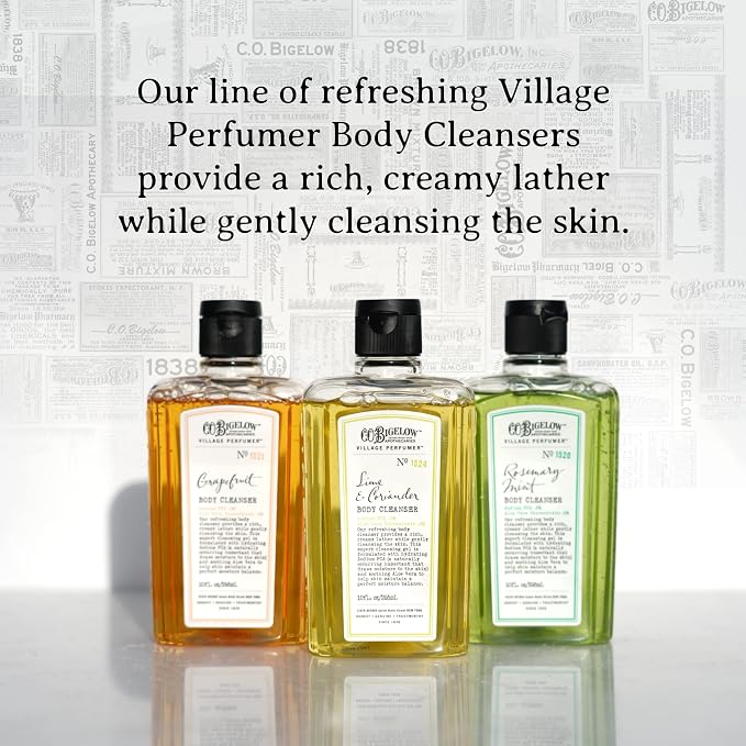 C.O. Bigelow Lime Coriander Body Wash, Village Perfumer Moisturizing Body Wash - Image 7