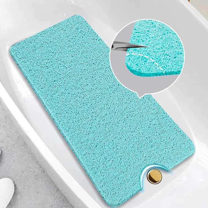 Asvin Soft Textured Bath, Tub Mat, 47x16 Inch, Phthalate Free, Non Slip Comfort - Image 6