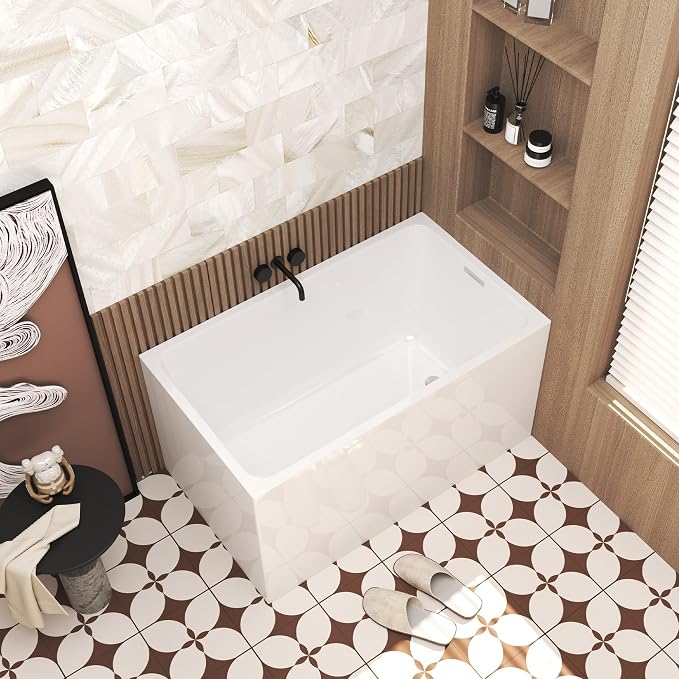 43 Square Inch Acrylic Independent Bathtub, Capacity 50 Gallons, Can Hold 650 - Image 2