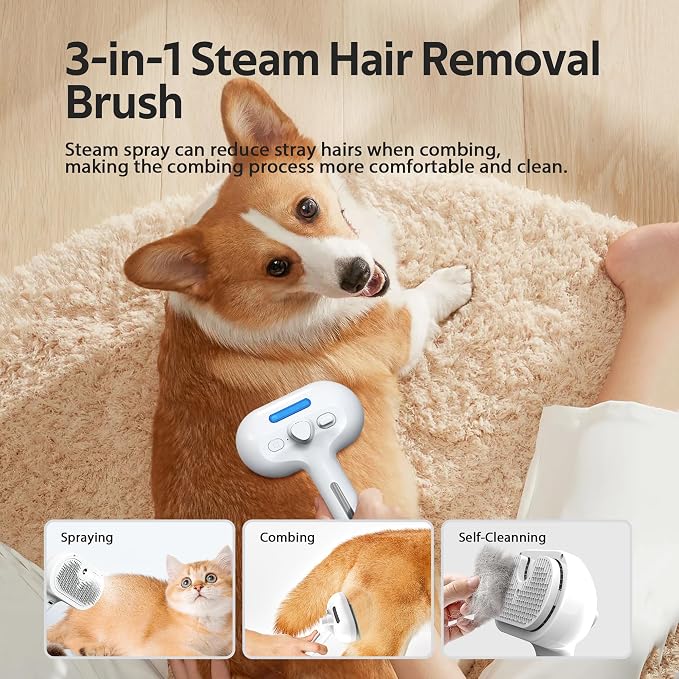 Pet Grooming Brush with Electronic Mist Spray - Image 5
