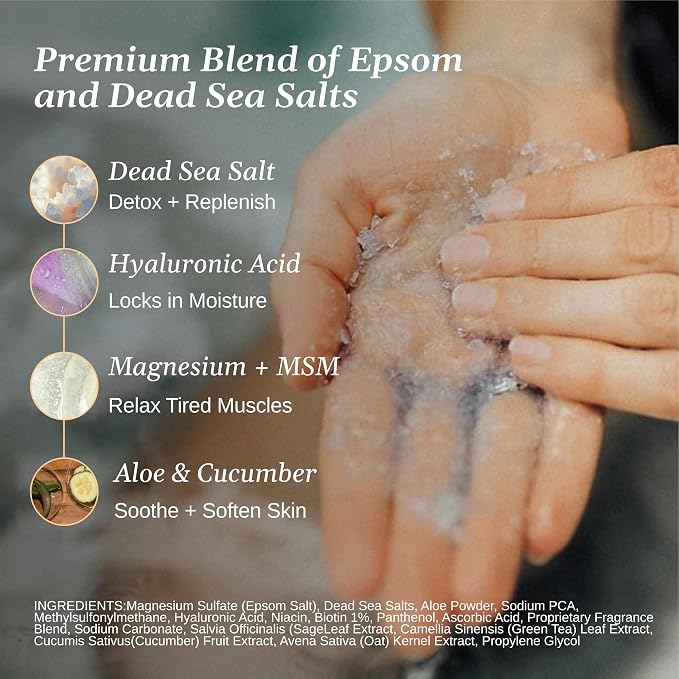 Relax Spa & Bath, Epsom & Dead Sea Salts, Aromatherapy Bath Salts - Image 2