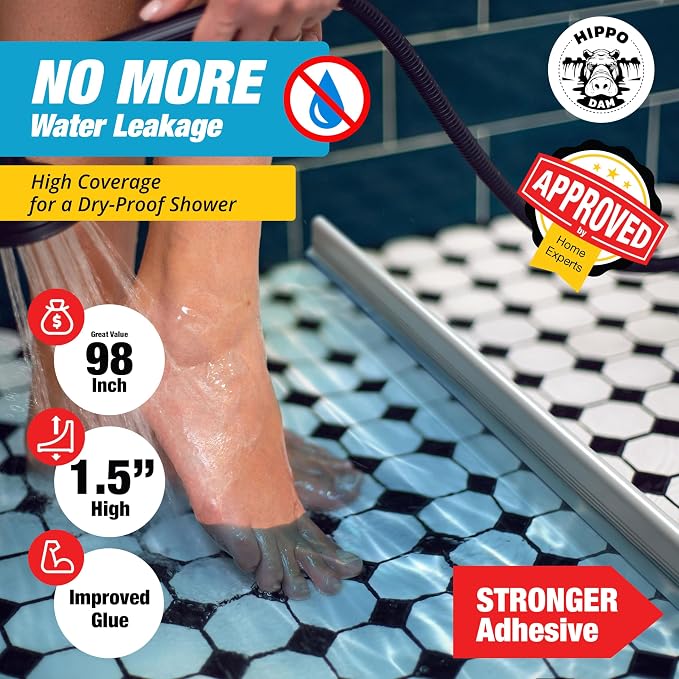 Shower Threshold Water Dam Barrier 98" - Image 3