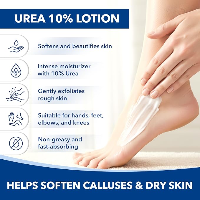 Urea 10% Lotion Cream for Extremely Dry, Rough and Scaly Skin, Intense - Image 2