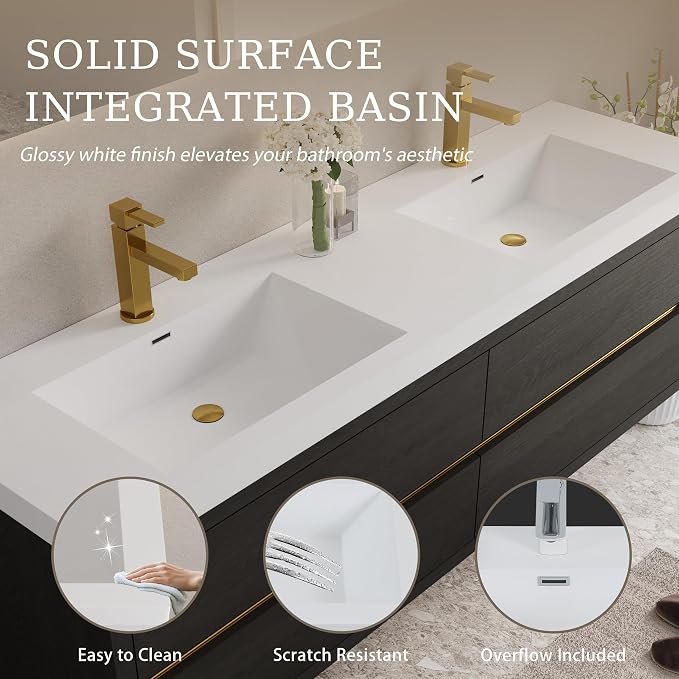 72" Wall-Mounted Bathroom Vanity - Image 2