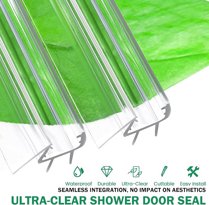 Shower Door Bottom Seal with Sweep 2Pack, to Stop Water Leaking - Image 6