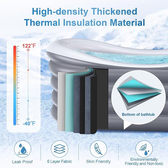 BINYUAN Inflatable Bathtub for Adults - Image 4